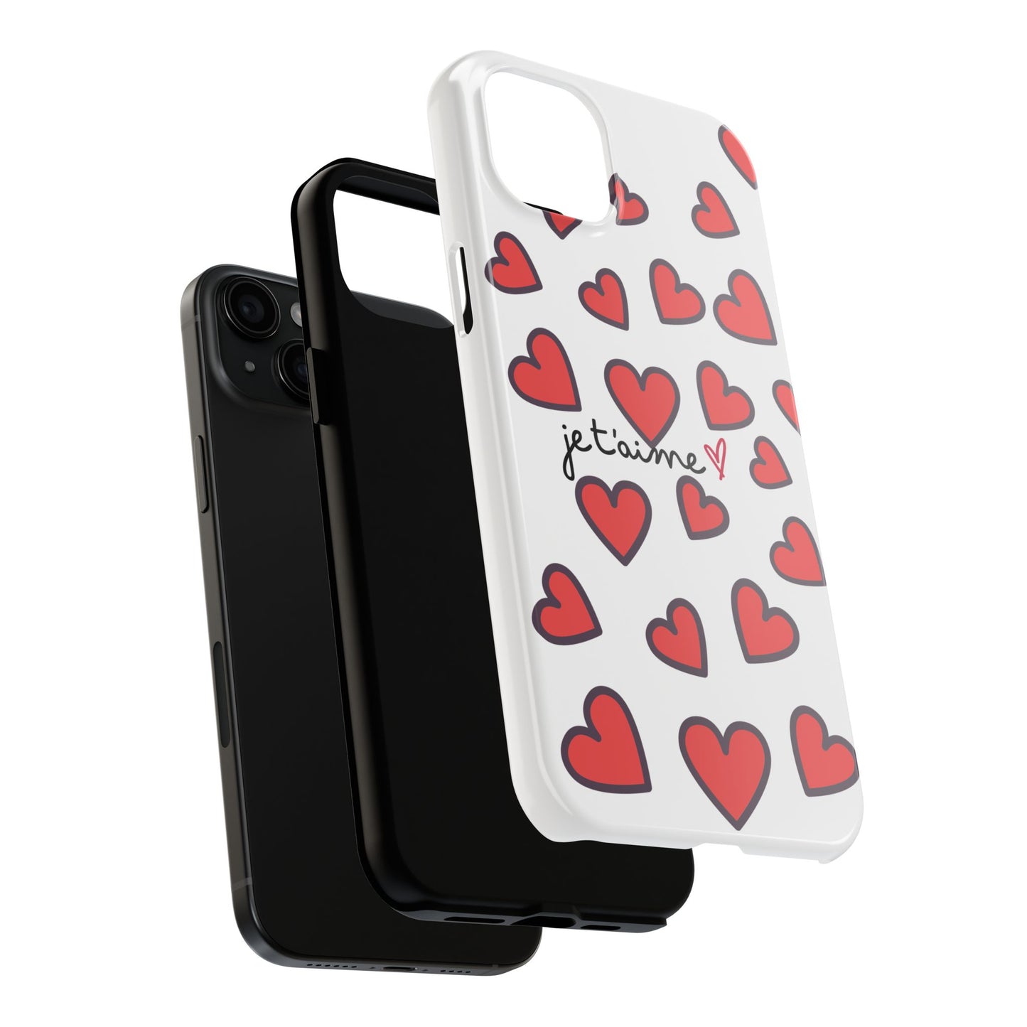 Love You Heart Phone Case - Durable Tough Protection for Everyday Life