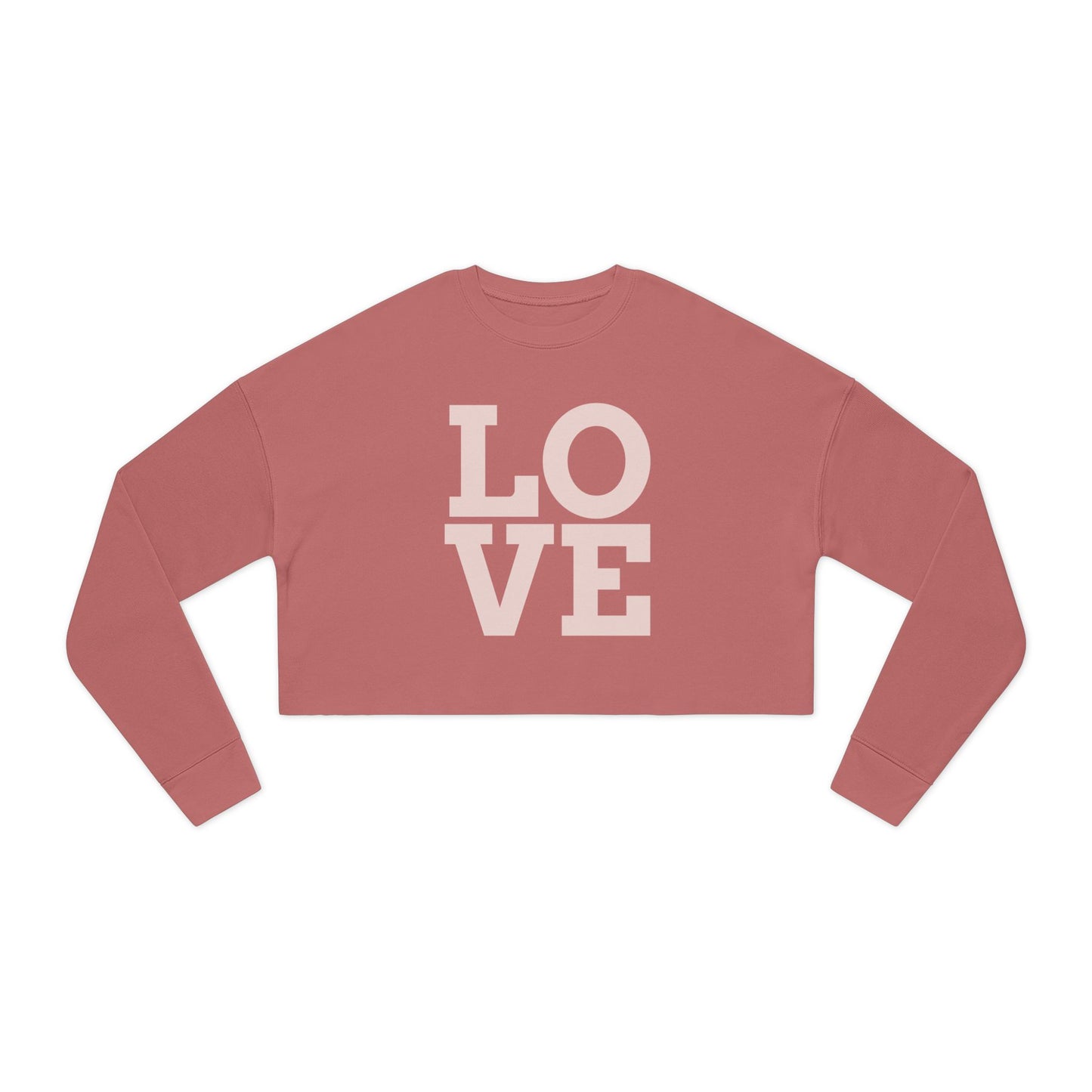 Cropped Sweatshirt with 'LOVE' Design - Stylish, Comfortable & Perfect for Casual Outfits