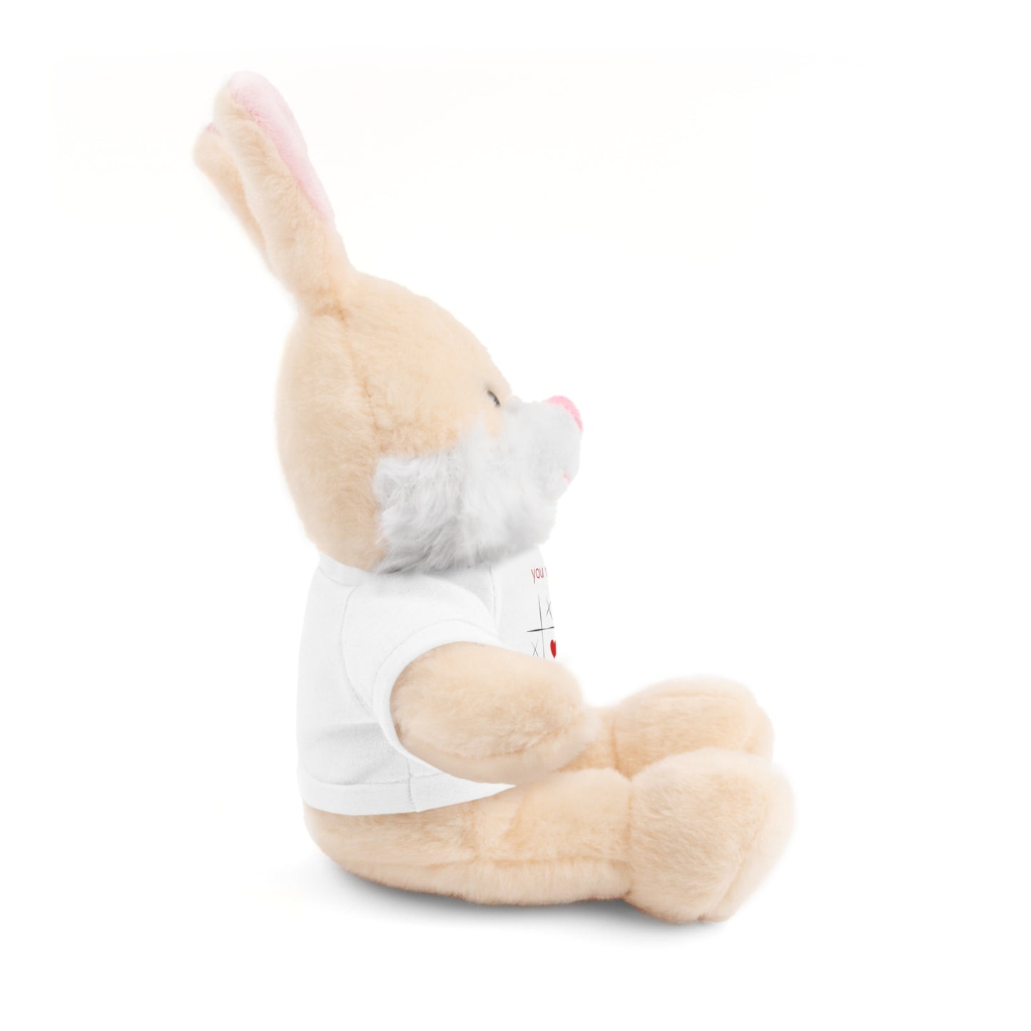 Adorable Bunny Stuffed Animal with Love Tee – Perfect Gift for Kids on Valentine's Day