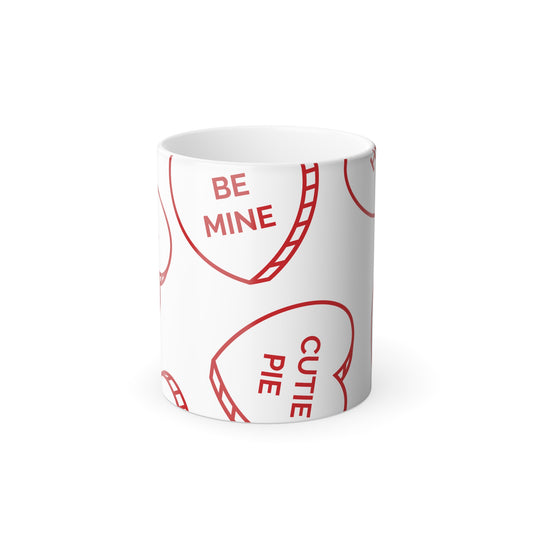 Romantic Color Morphing Mug - 'Be Mine' Design for Valentine's Day