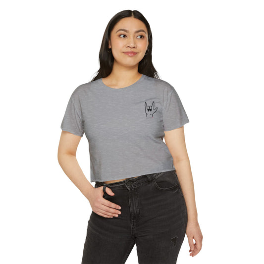 I Love You Sign Language Crop Top for Women