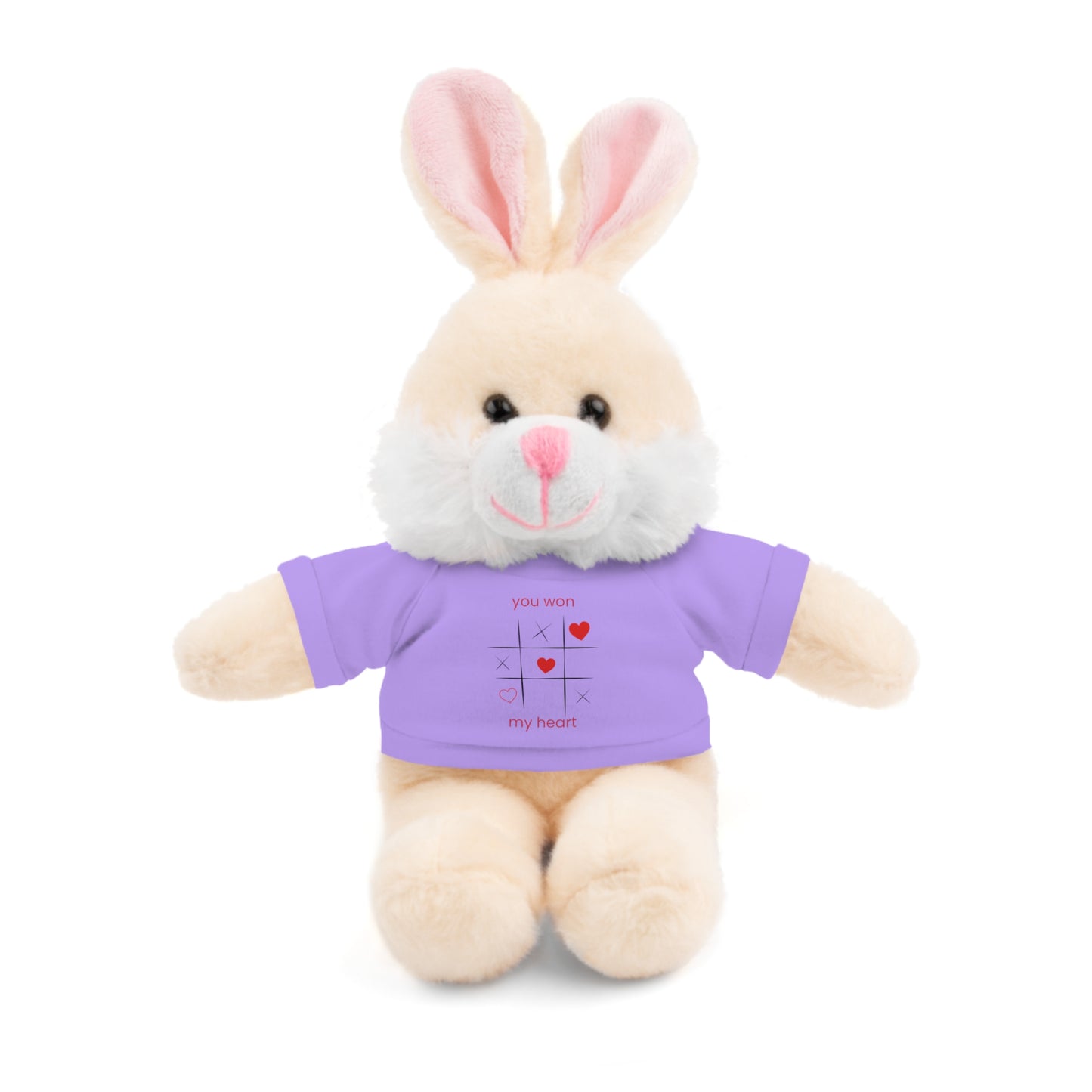 Adorable Bunny Stuffed Animal with Love Tee – Perfect Gift for Kids on Valentine's Day