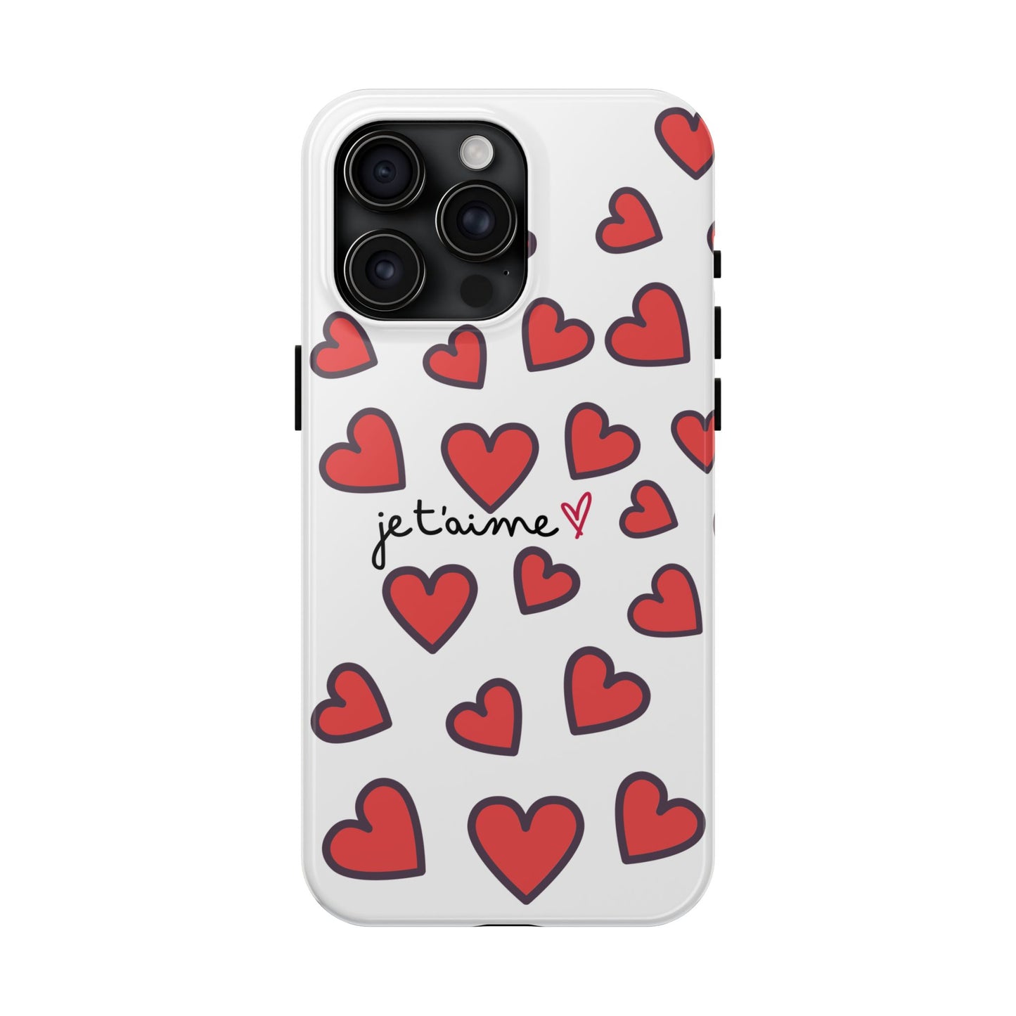 Love You Heart Phone Case - Durable Tough Protection for Everyday Life