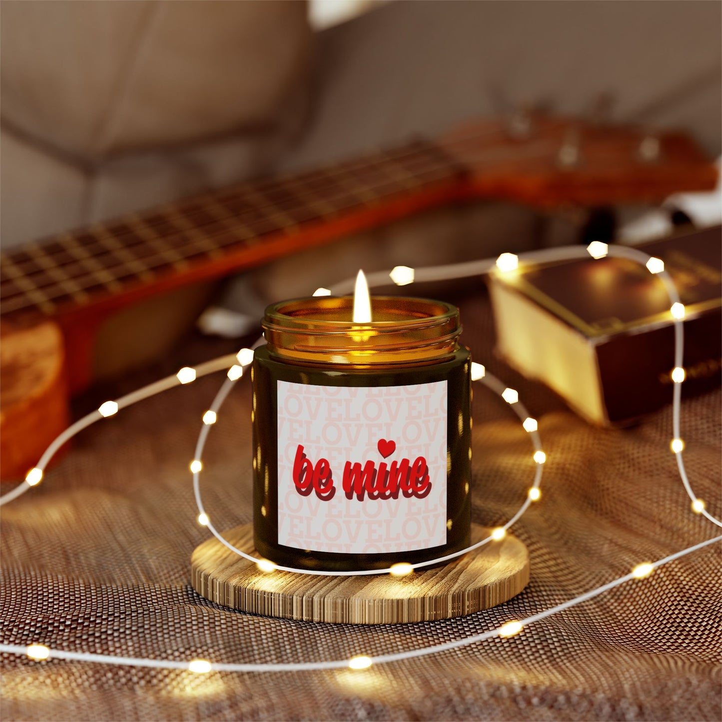 Be Mine Scented Candle - Coconut Apricot Wax (4oz) - Perfect Valentine's Day Gift