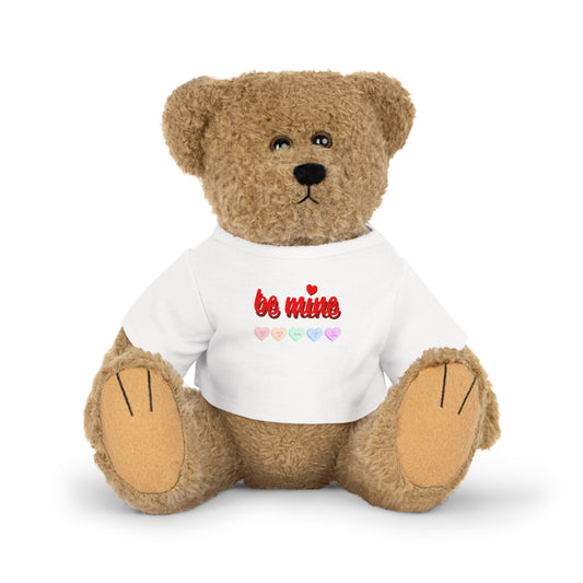 Valentine's Day Plush Toy with 'Be Mine' T-Shirt