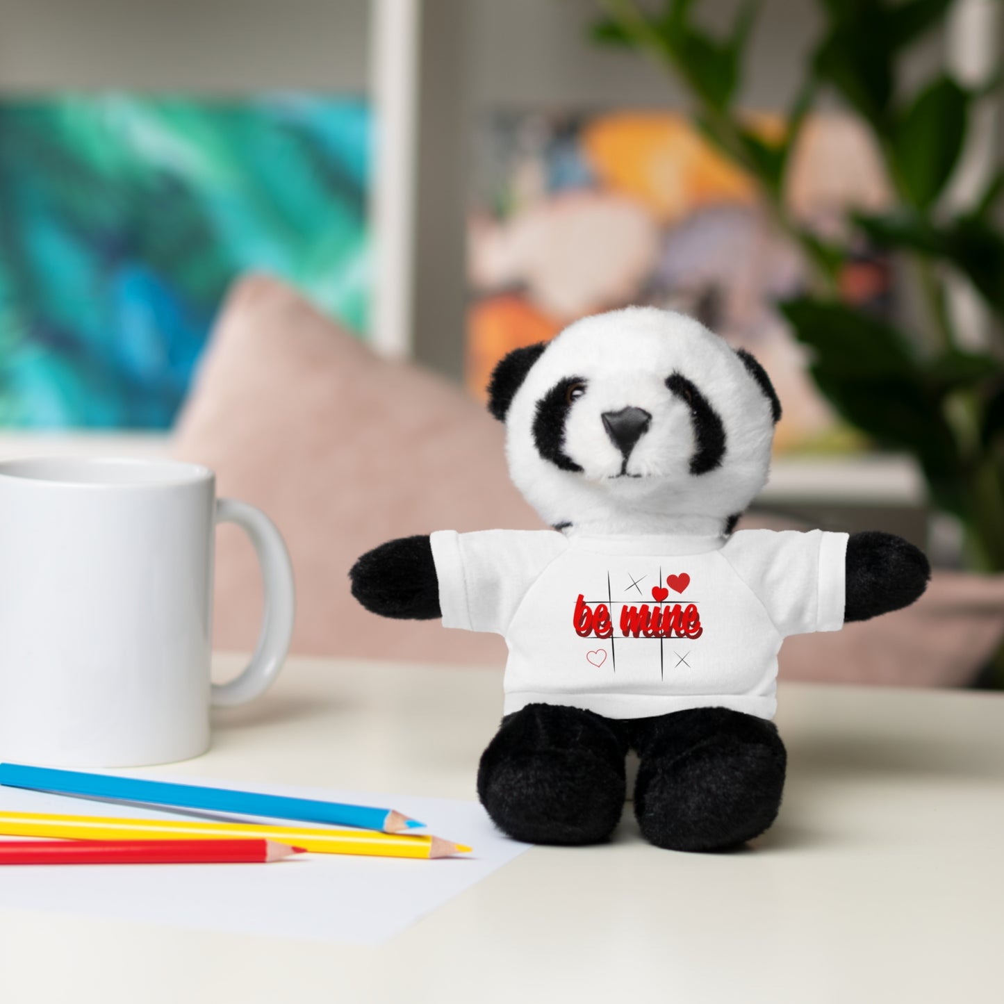 Loveable Stuffed Animal with 'Be Mine' Tee – Perfect Gift for Valentine's Day