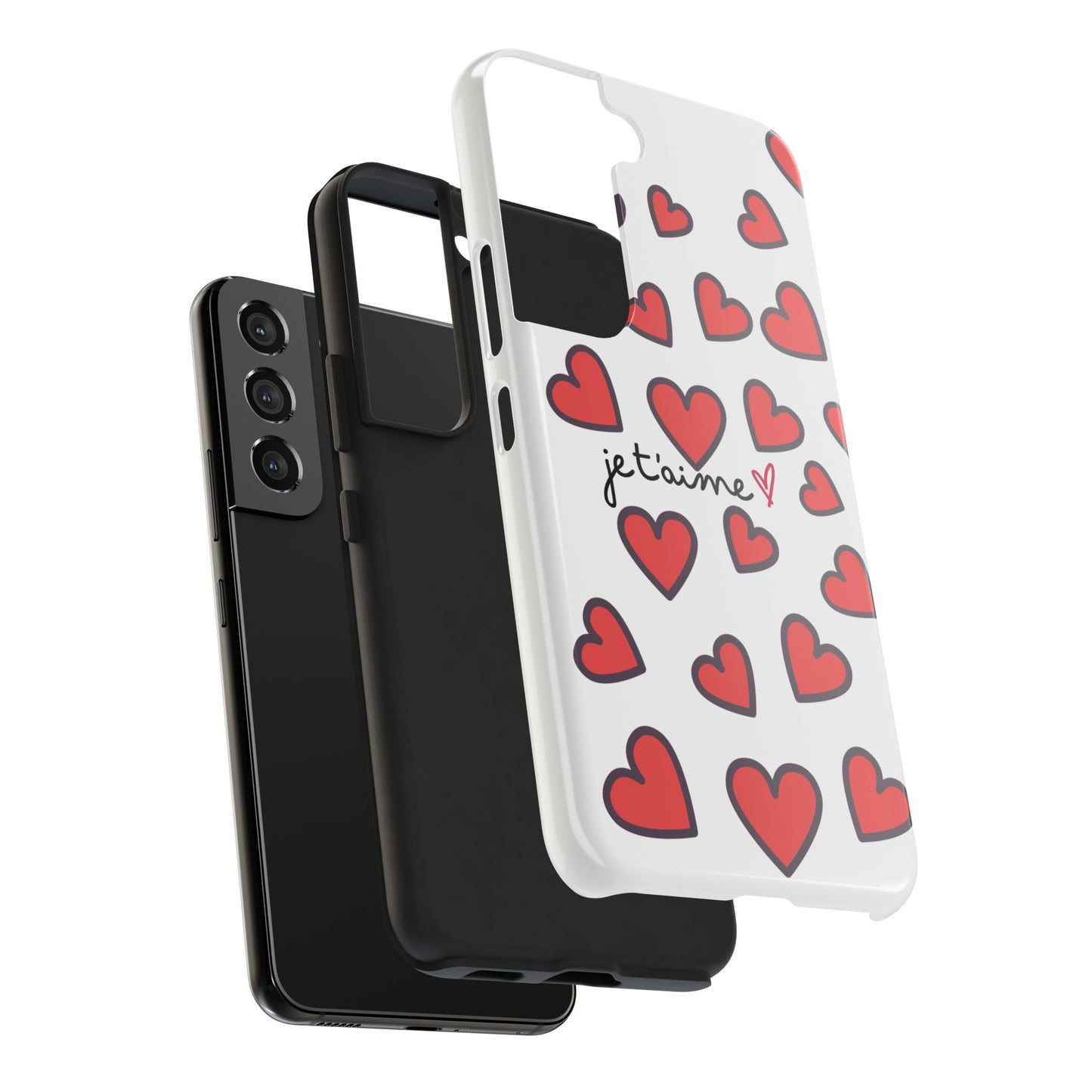 Love You Heart Phone Case - Durable Tough Protection for Everyday Life