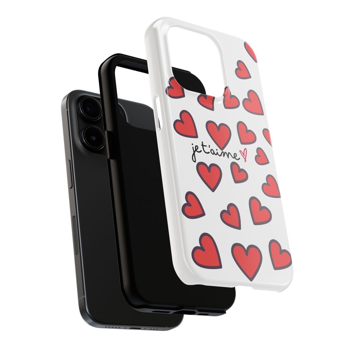 Love You Heart Phone Case - Durable Tough Protection for Everyday Life