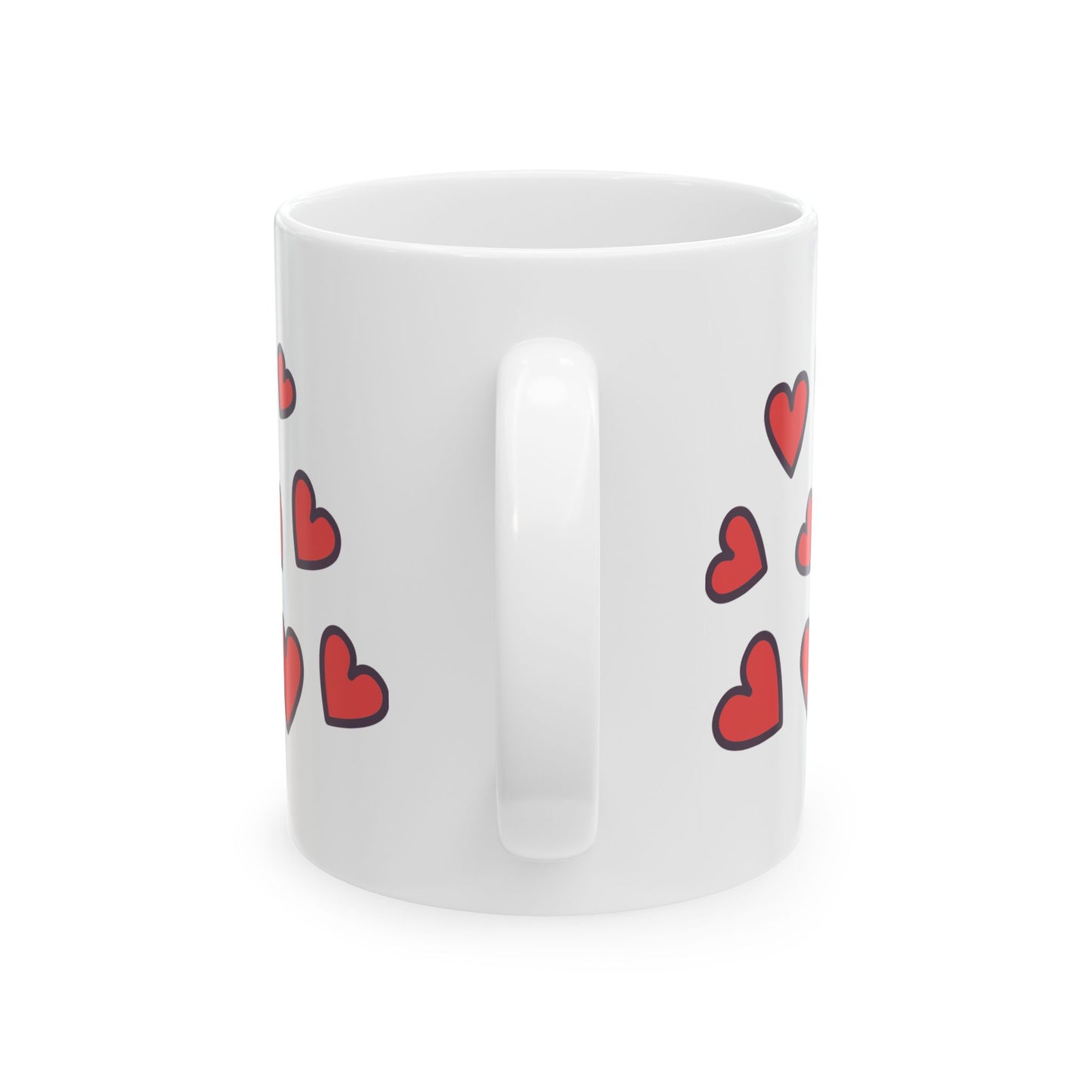 Love Hearts Ceramic Mug - Perfect Gift for Valentine's Day & Romantic Occasions