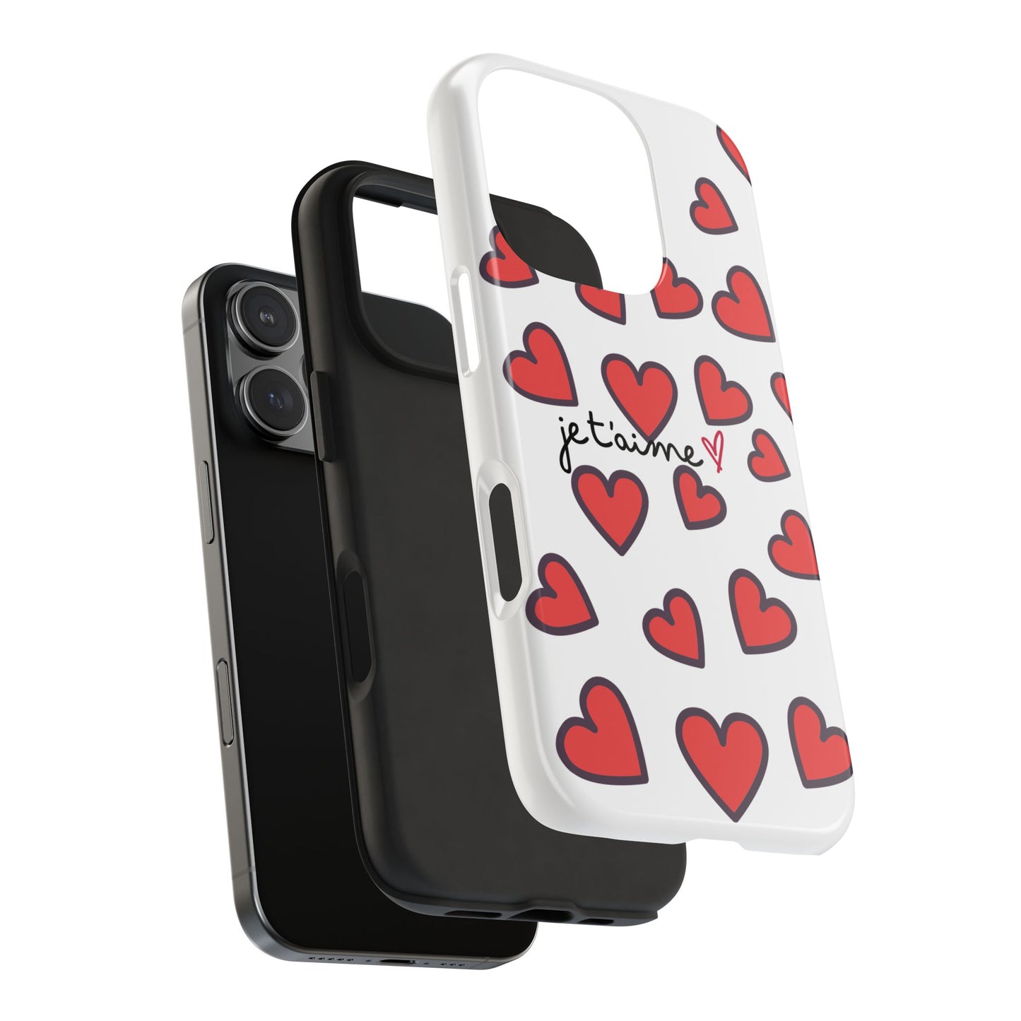 Love You Heart Phone Case - Durable Tough Protection for Everyday Life