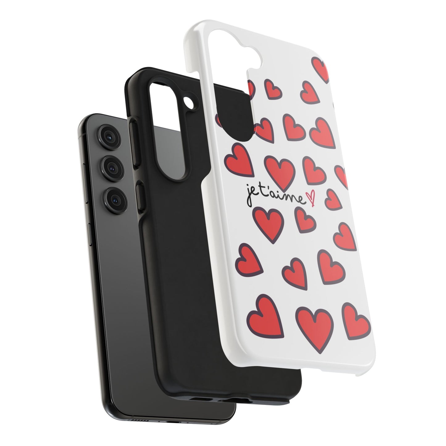 Love You Heart Phone Case - Durable Tough Protection for Everyday Life