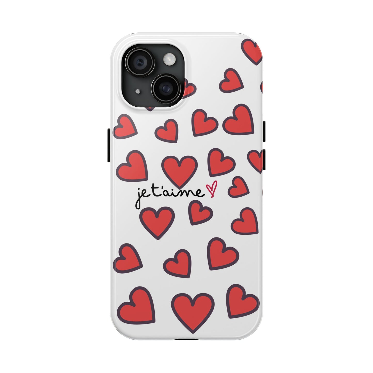 Love You Heart Phone Case - Durable Tough Protection for Everyday Life