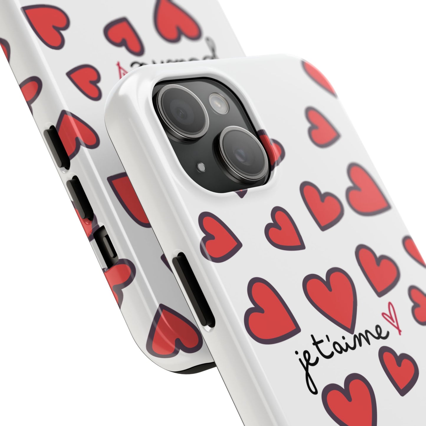 Love You Heart Phone Case - Durable Tough Protection for Everyday Life