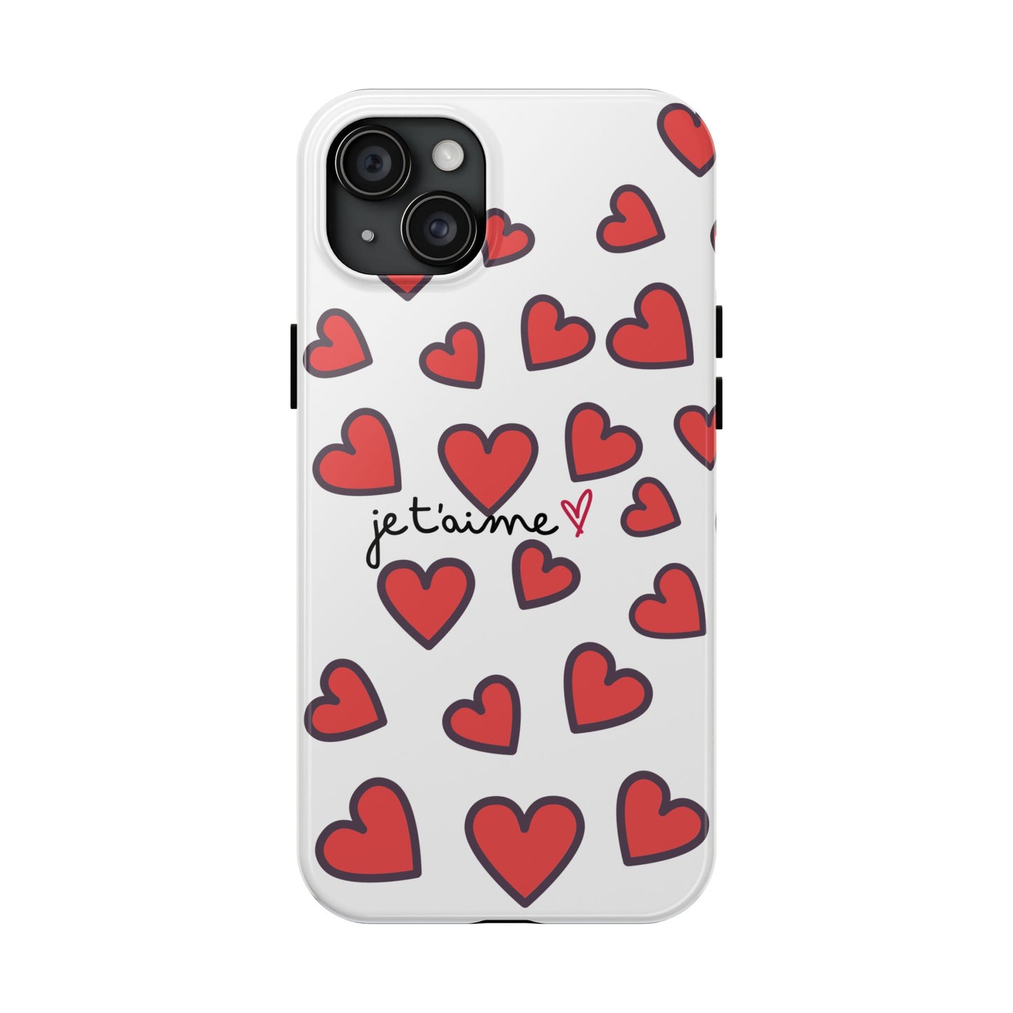 Love You Heart Phone Case - Durable Tough Protection for Everyday Life