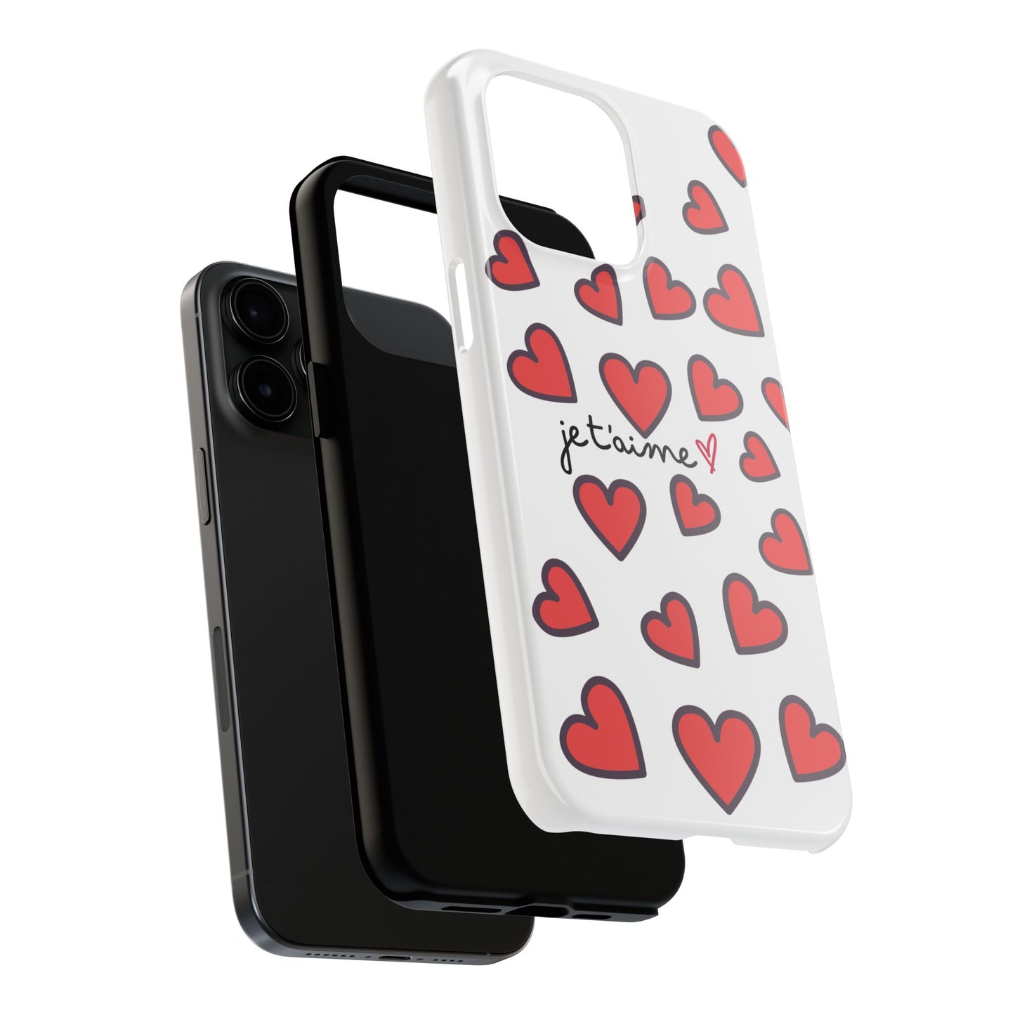 Love You Heart Phone Case - Durable Tough Protection for Everyday Life