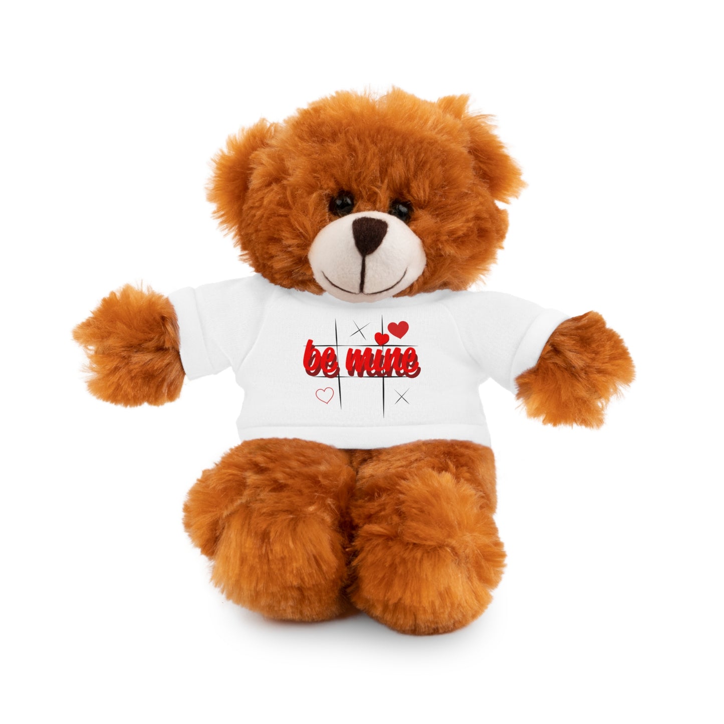 Loveable Stuffed Animal with 'Be Mine' Tee – Perfect Gift for Valentine's Day