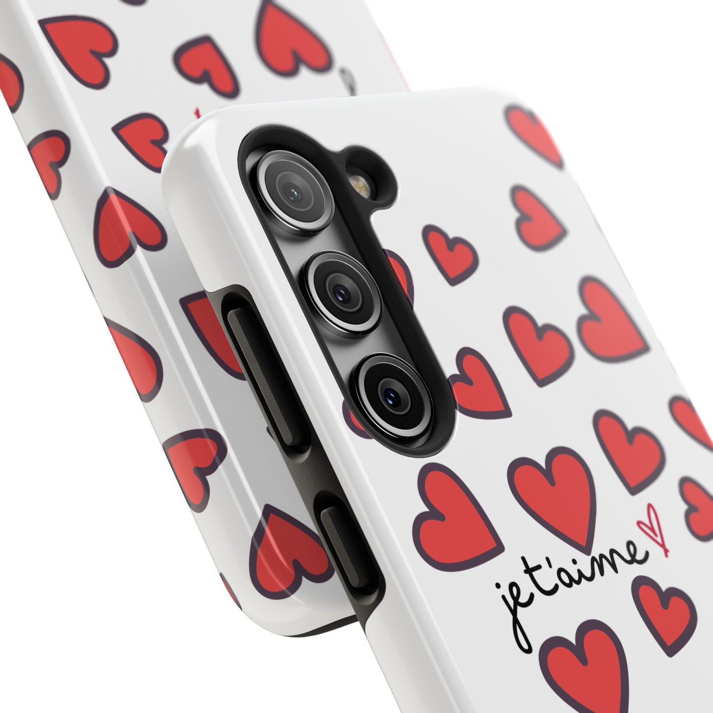 Love You Heart Phone Case - Durable Tough Protection for Everyday Life