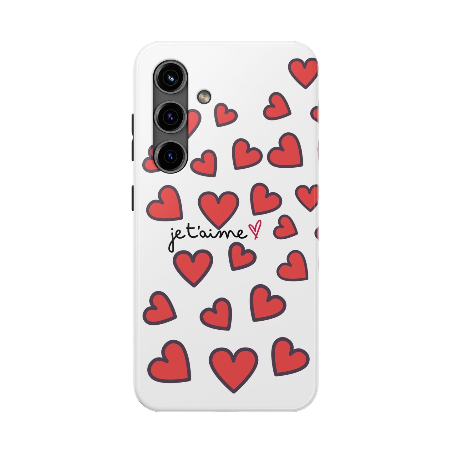 Love You Heart Phone Case - Durable Tough Protection for Everyday Life