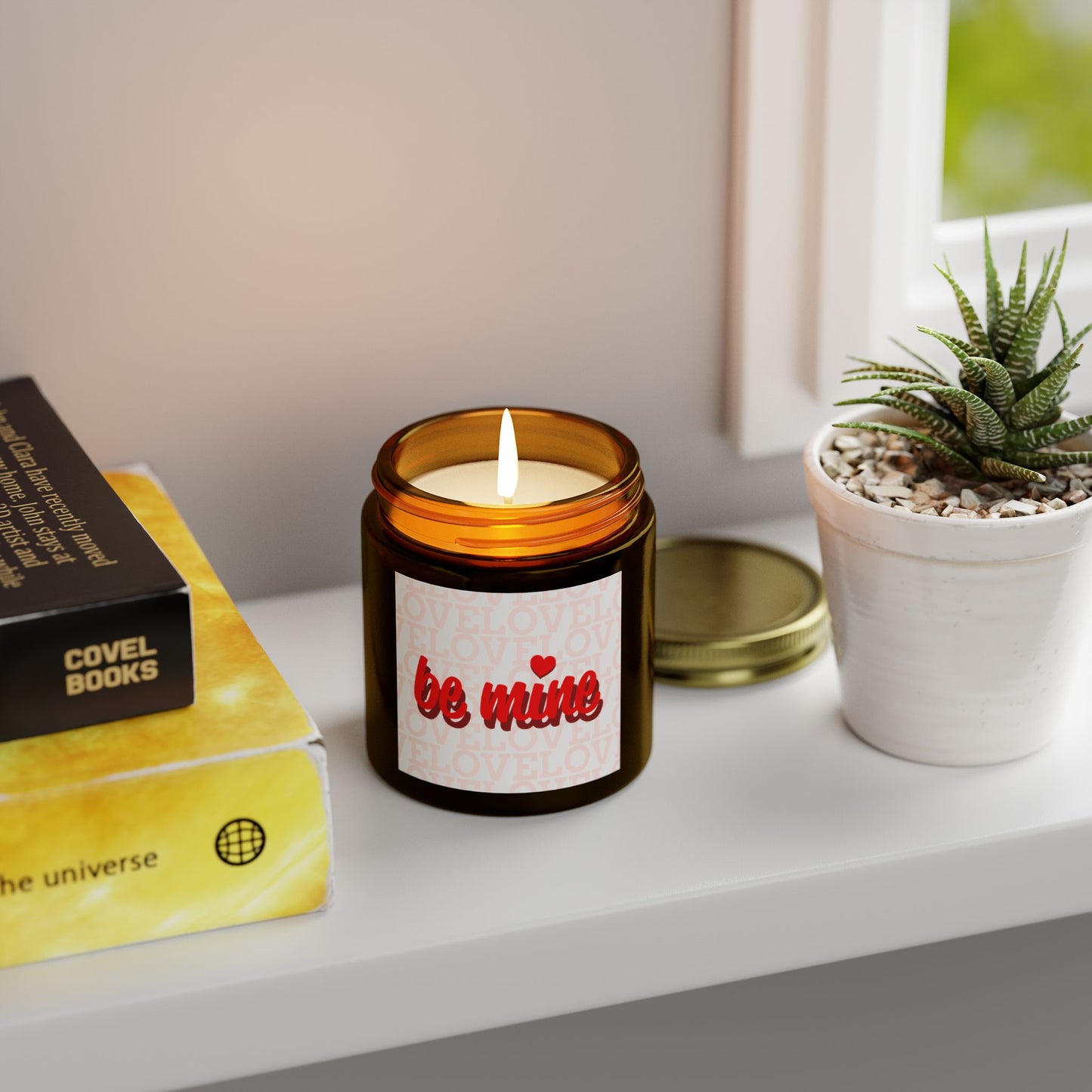 Be Mine Scented Candle - Coconut Apricot Wax (4oz) - Perfect Valentine's Day Gift