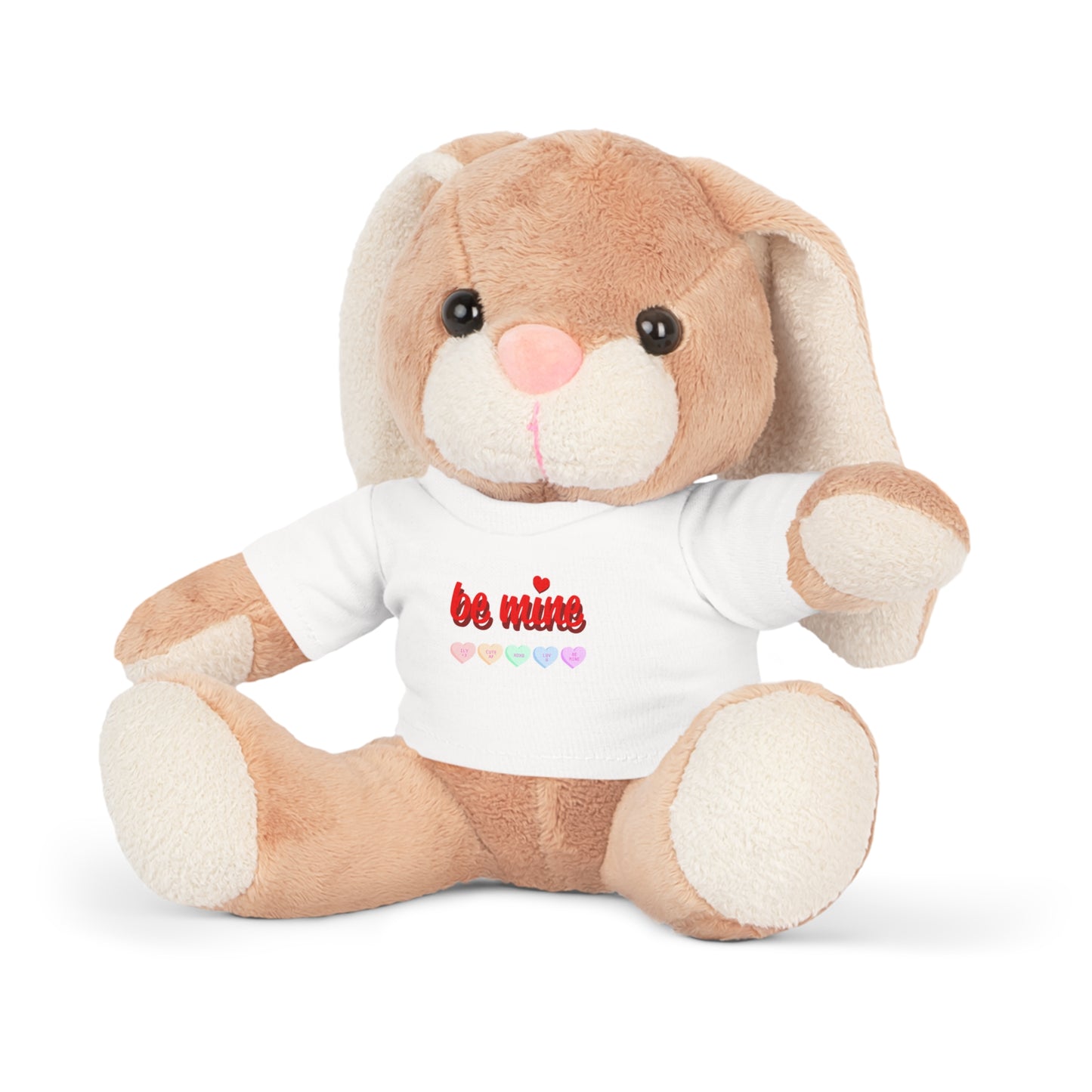 Valentine's Day Plush Toy with 'Be Mine' T-Shirt