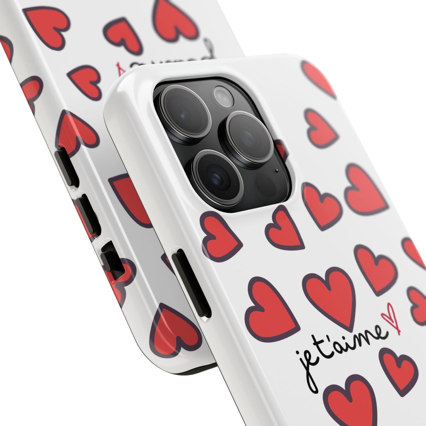 Love You Heart Phone Case - Durable Tough Protection for Everyday Life