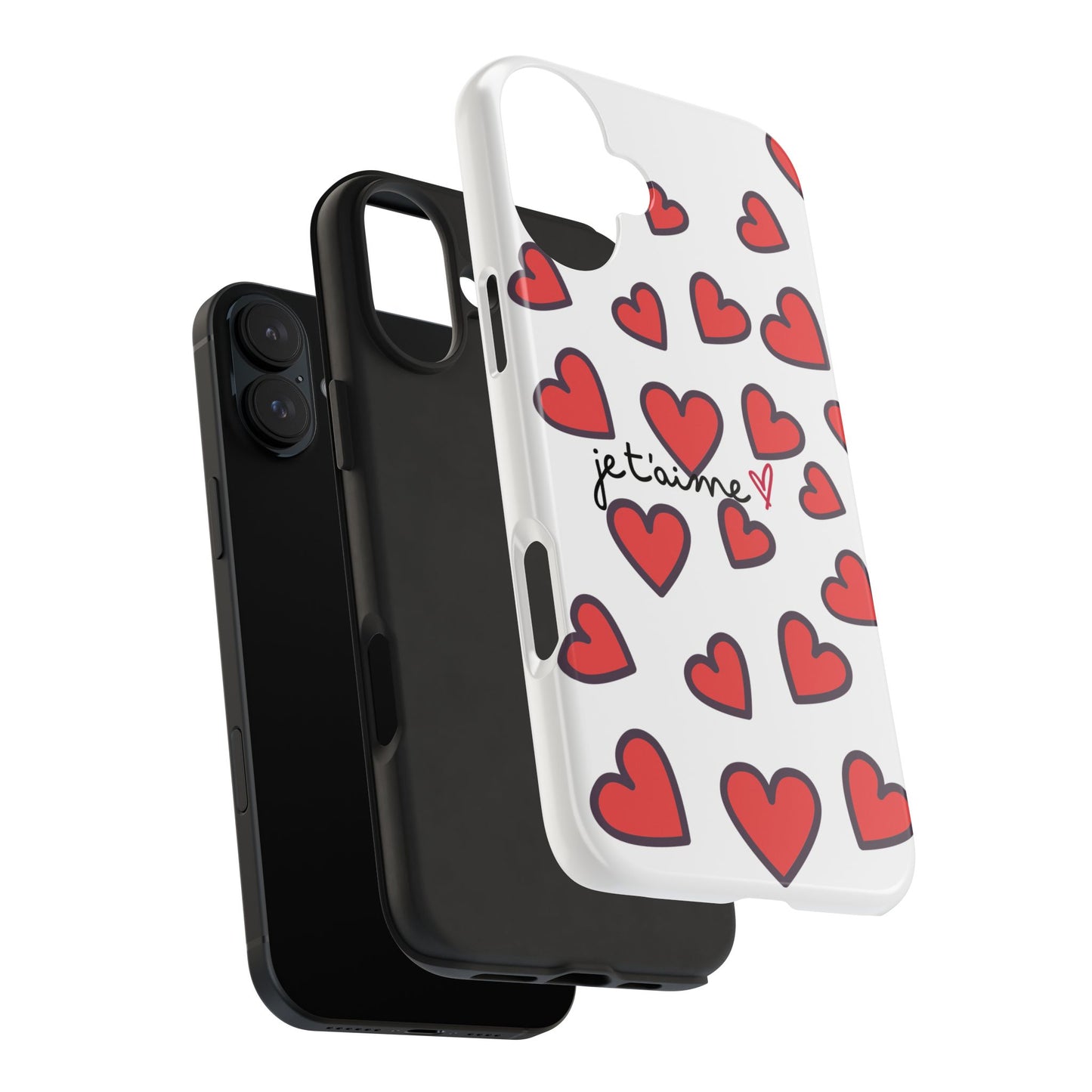 Love You Heart Phone Case - Durable Tough Protection for Everyday Life