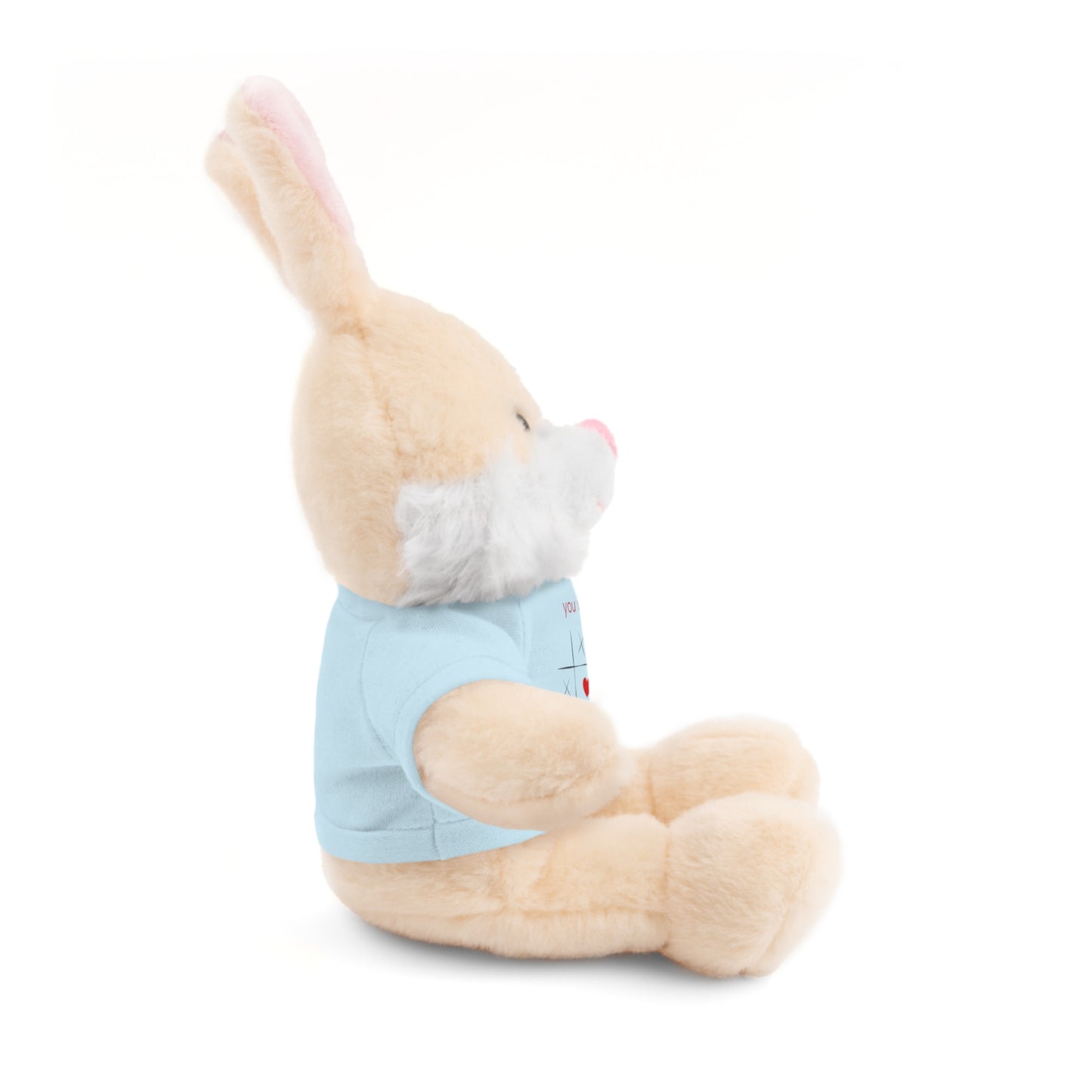 Adorable Bunny Stuffed Animal with Love Tee – Perfect Gift for Kids on Valentine's Day