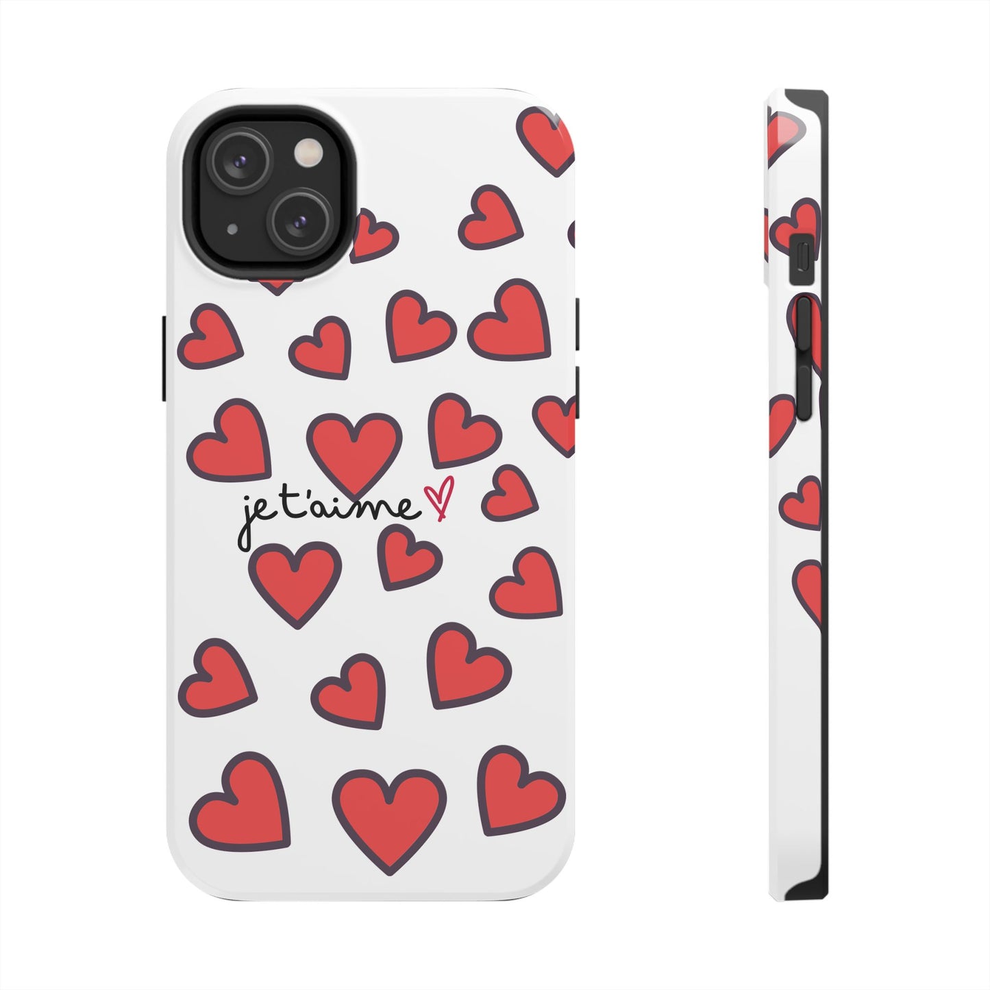 Love You Heart Phone Case - Durable Tough Protection for Everyday Life