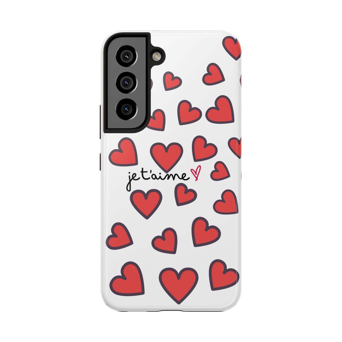 Love You Heart Phone Case - Durable Tough Protection for Everyday Life