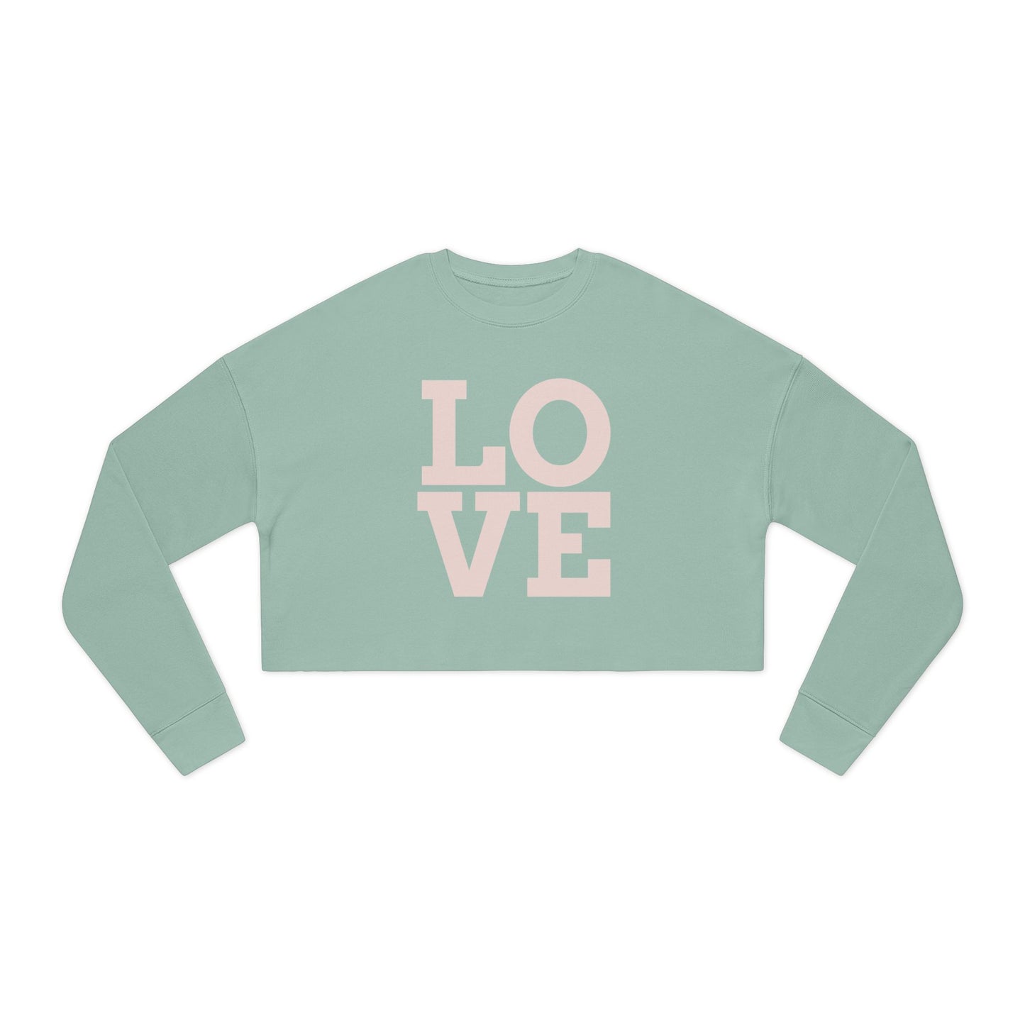 Cropped Sweatshirt with 'LOVE' Design - Stylish, Comfortable & Perfect for Casual Outfits