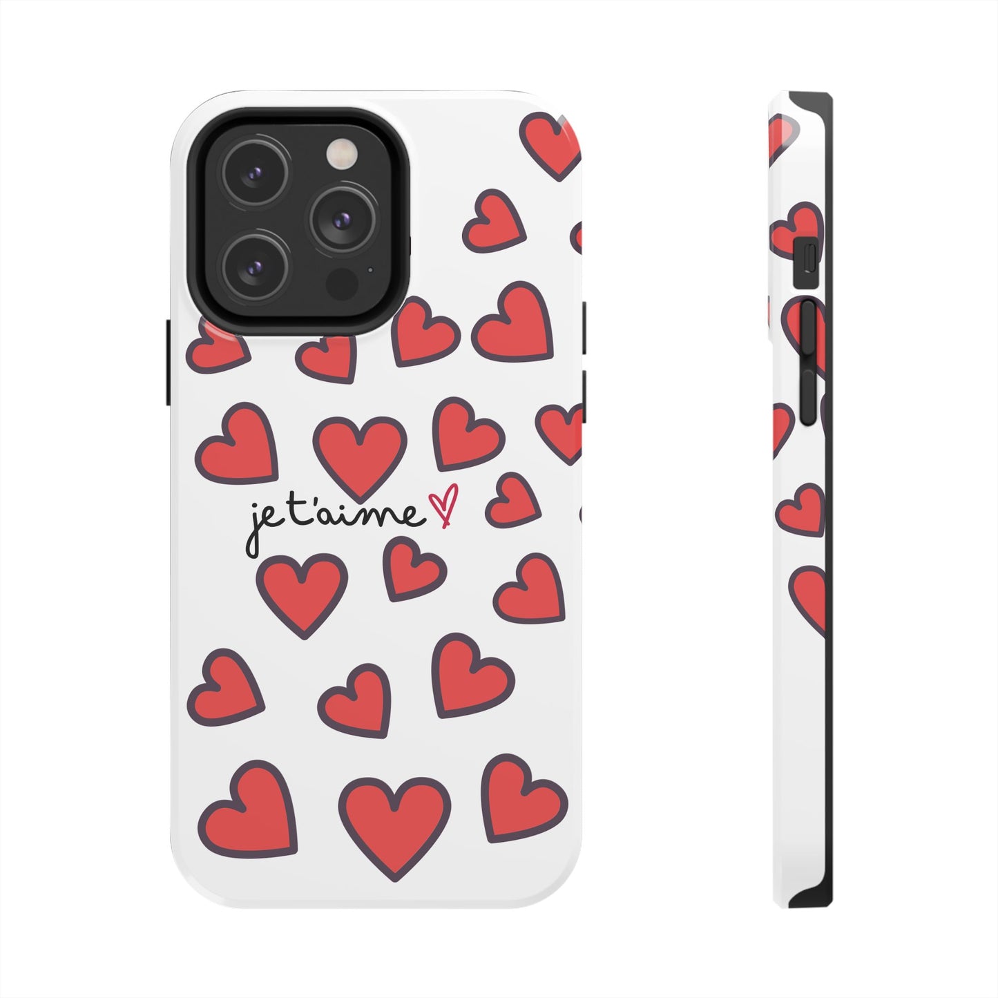 Love You Heart Phone Case - Durable Tough Protection for Everyday Life