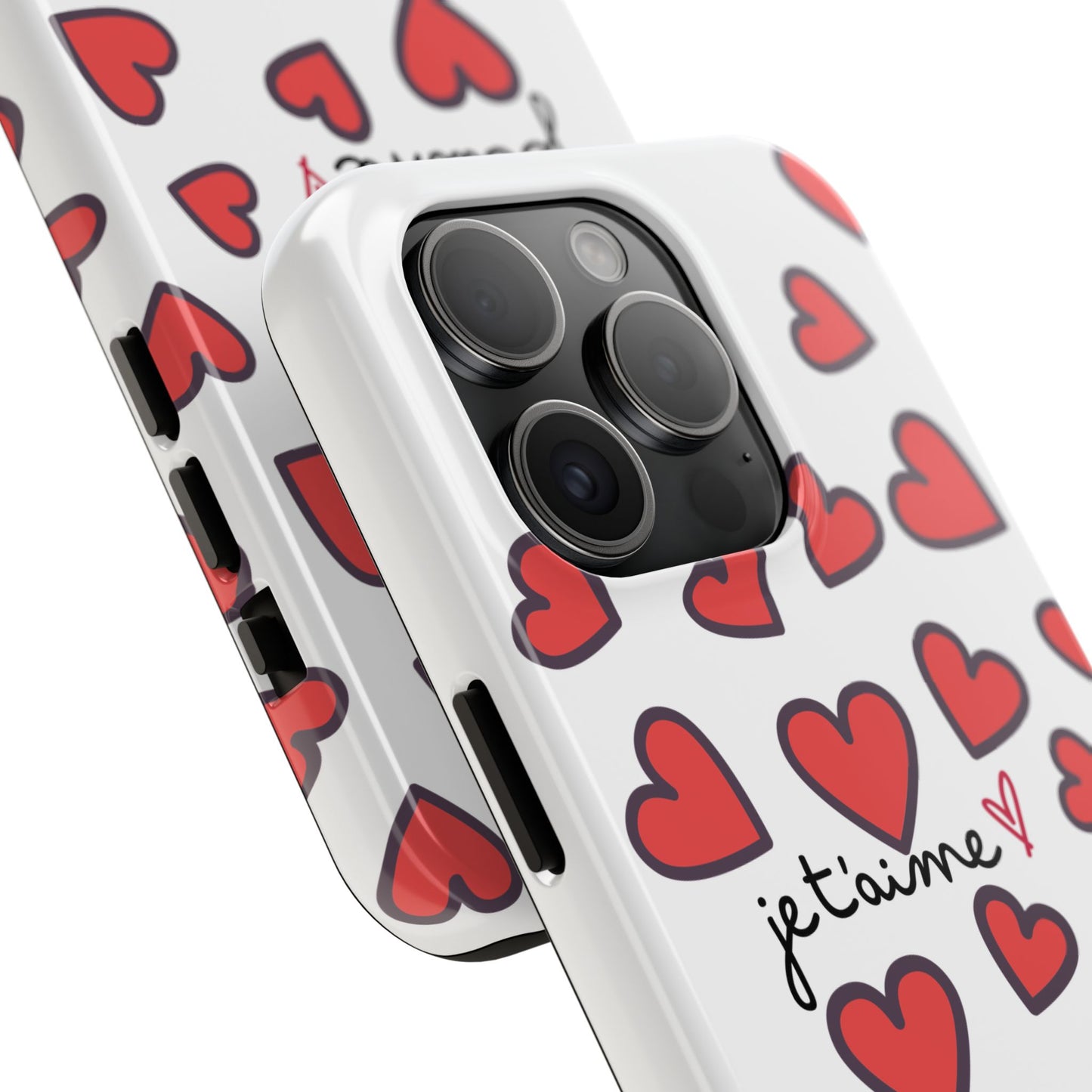 Love You Heart Phone Case - Durable Tough Protection for Everyday Life