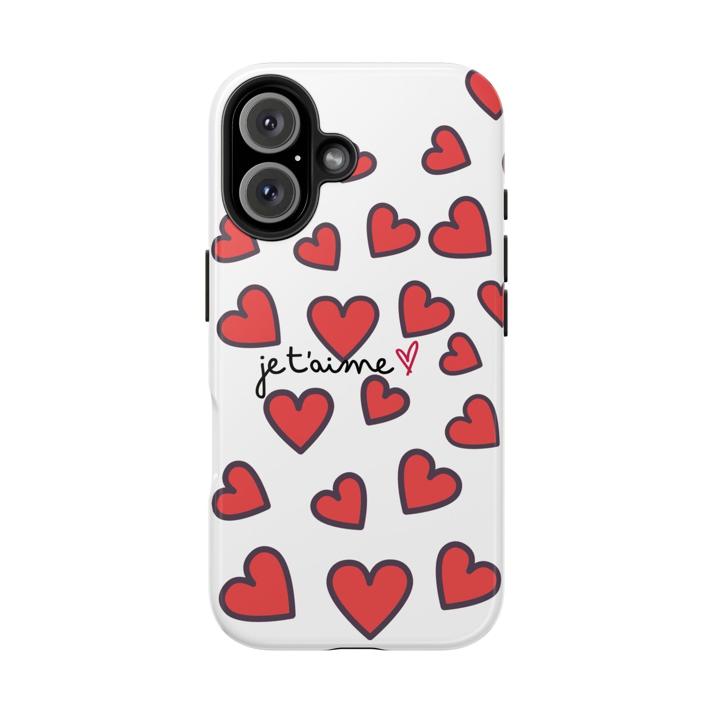 Love You Heart Phone Case - Durable Tough Protection for Everyday Life