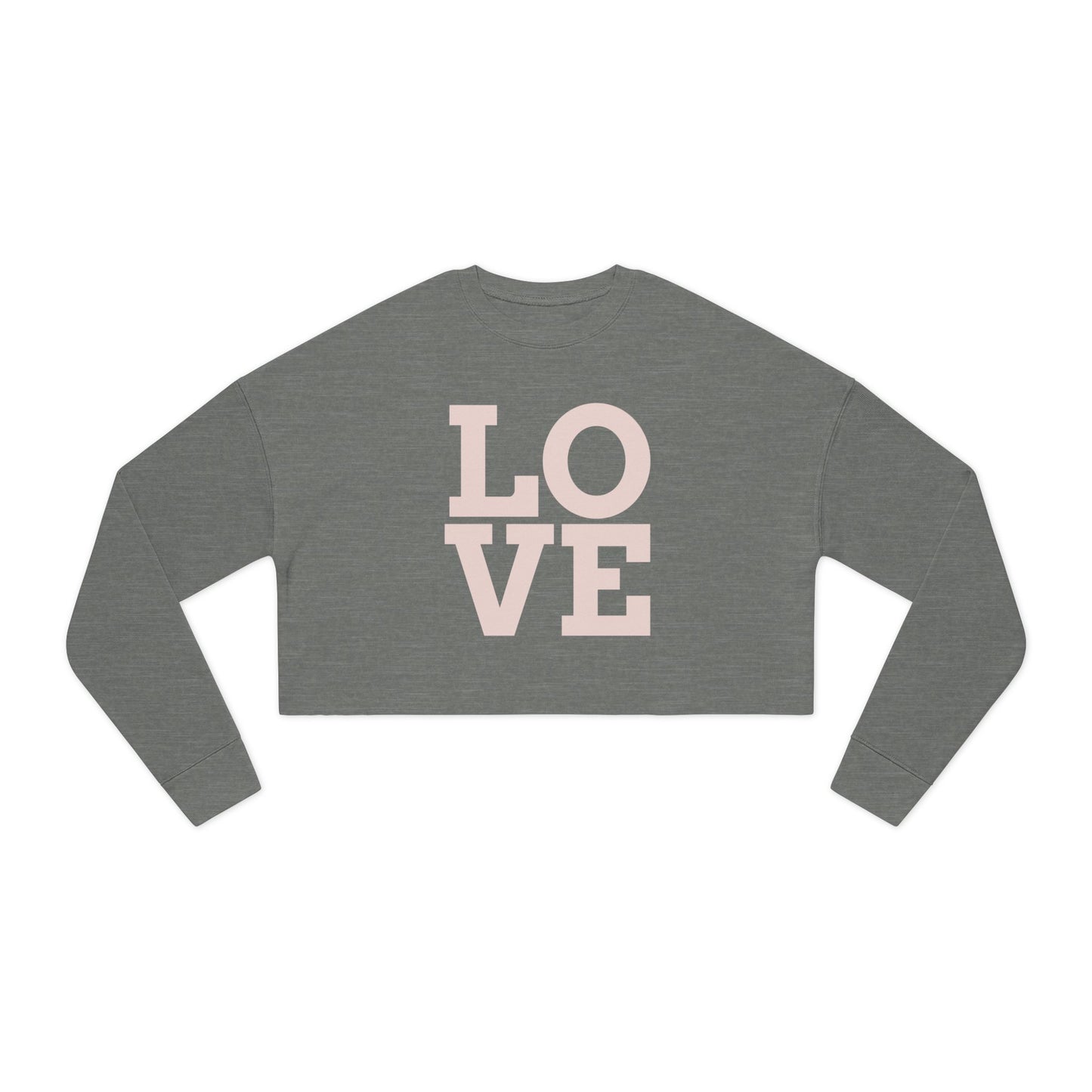 Cropped Sweatshirt with 'LOVE' Design - Stylish, Comfortable & Perfect for Casual Outfits