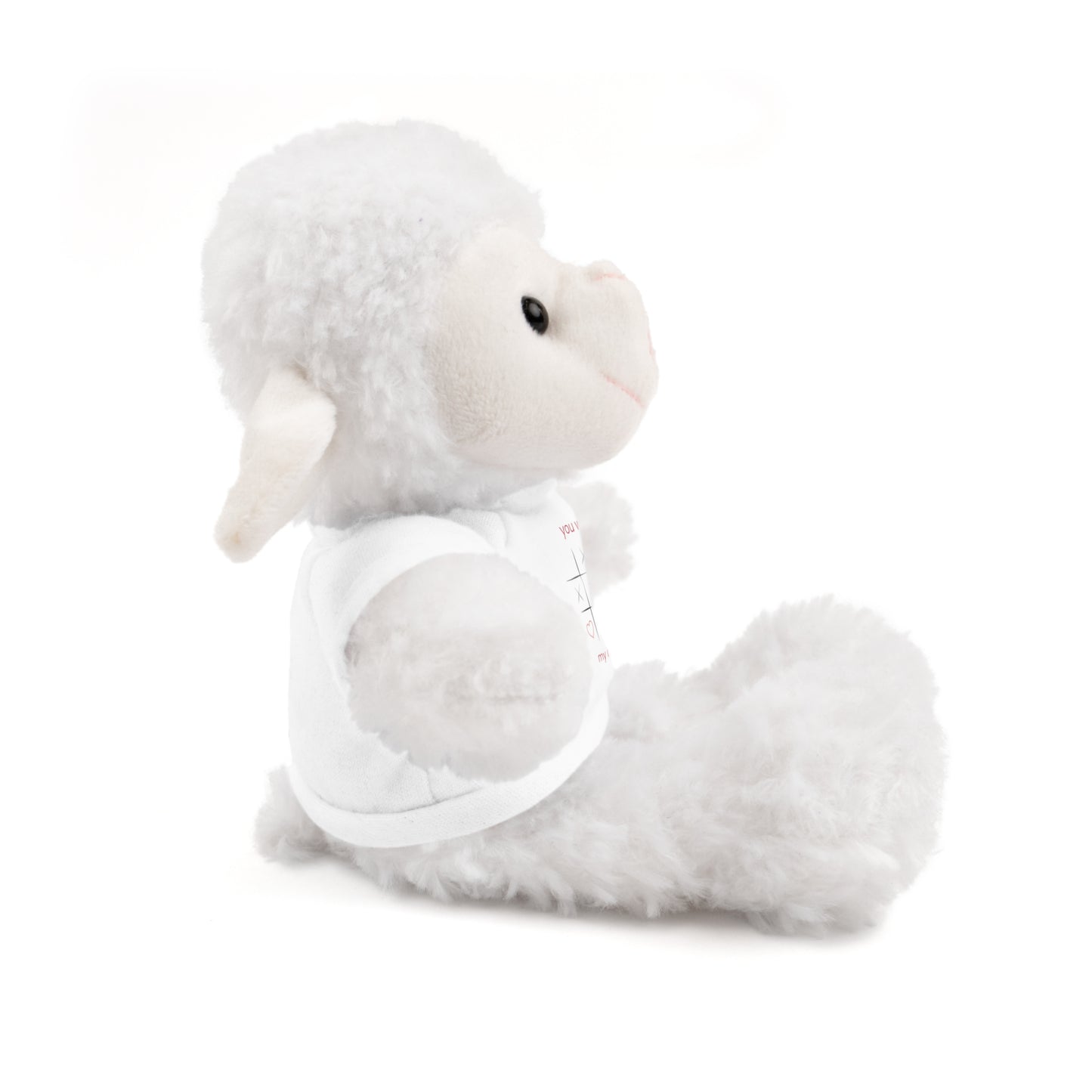 Adorable Bunny Stuffed Animal with Love Tee – Perfect Gift for Kids on Valentine's Day