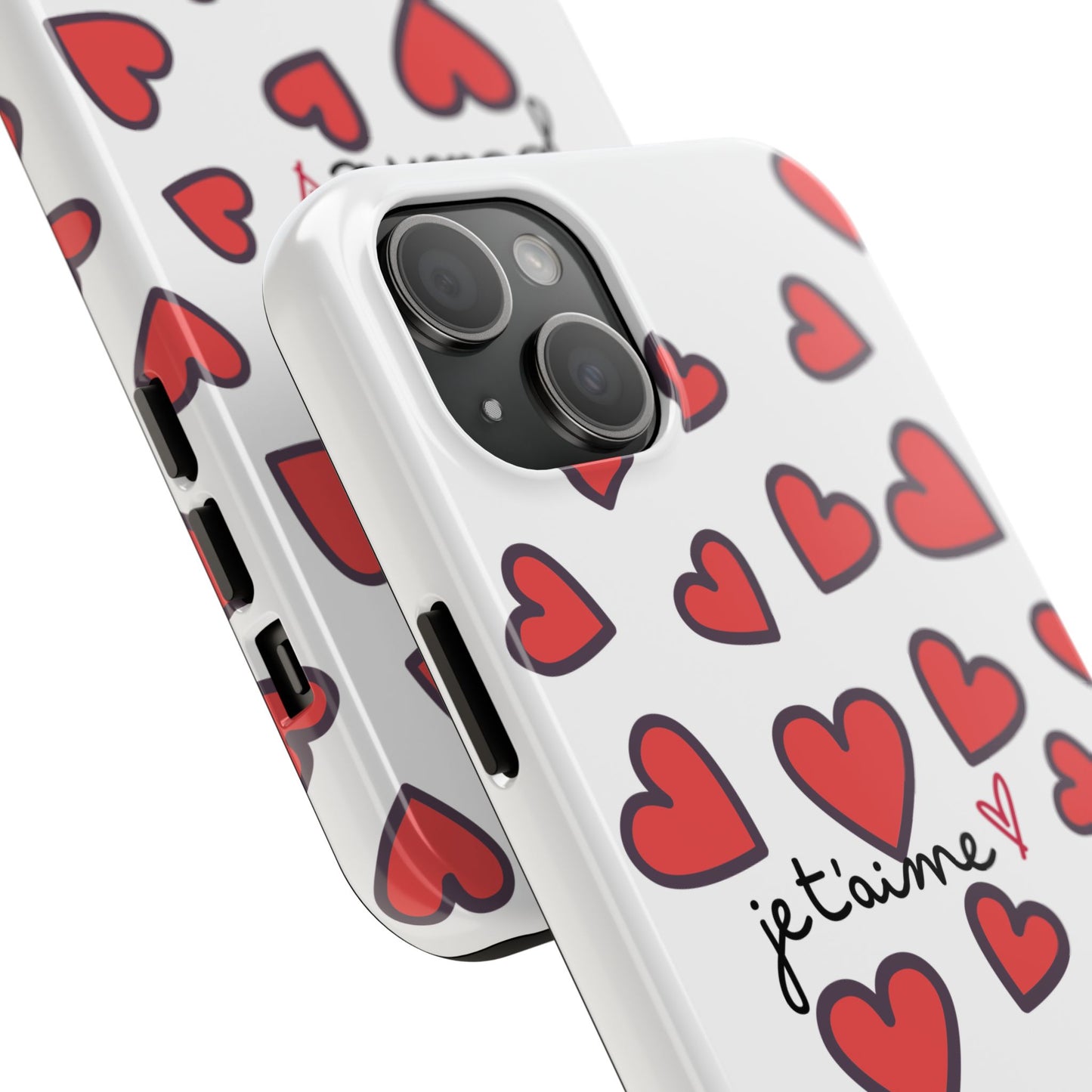 Love You Heart Phone Case - Durable Tough Protection for Everyday Life