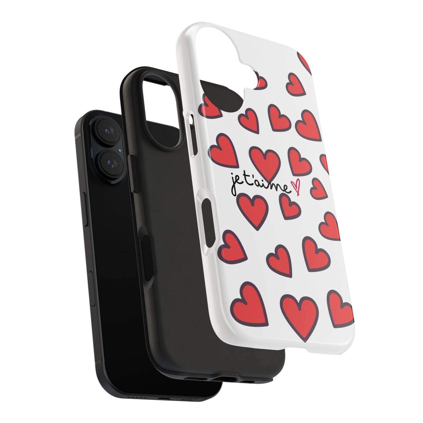 Love You Heart Phone Case - Durable Tough Protection for Everyday Life