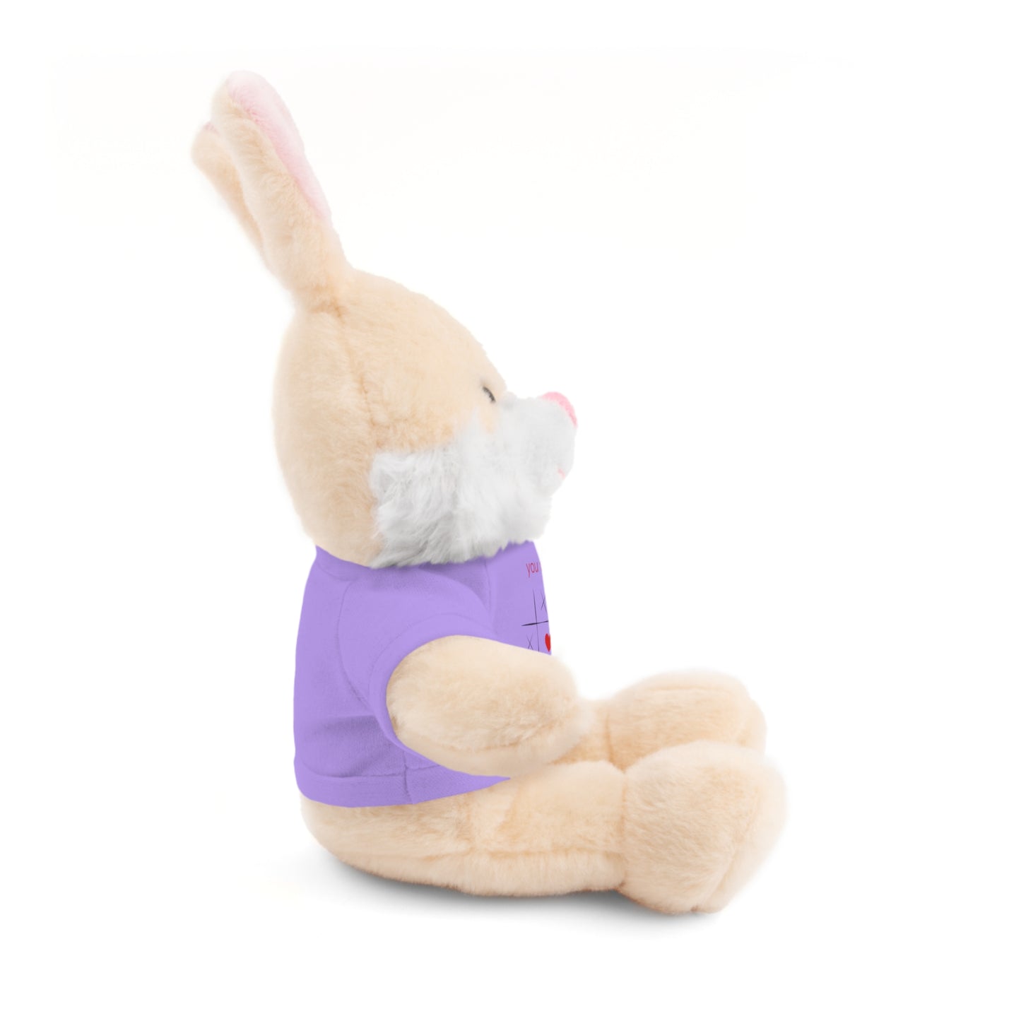 Adorable Bunny Stuffed Animal with Love Tee – Perfect Gift for Kids on Valentine's Day