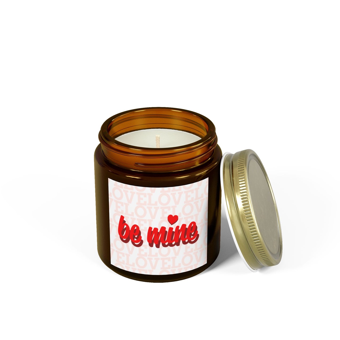 Be Mine Scented Candle - Coconut Apricot Wax (4oz) - Perfect Valentine's Day Gift