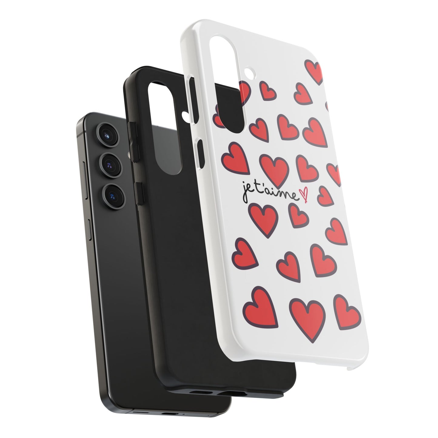 Love You Heart Phone Case - Durable Tough Protection for Everyday Life