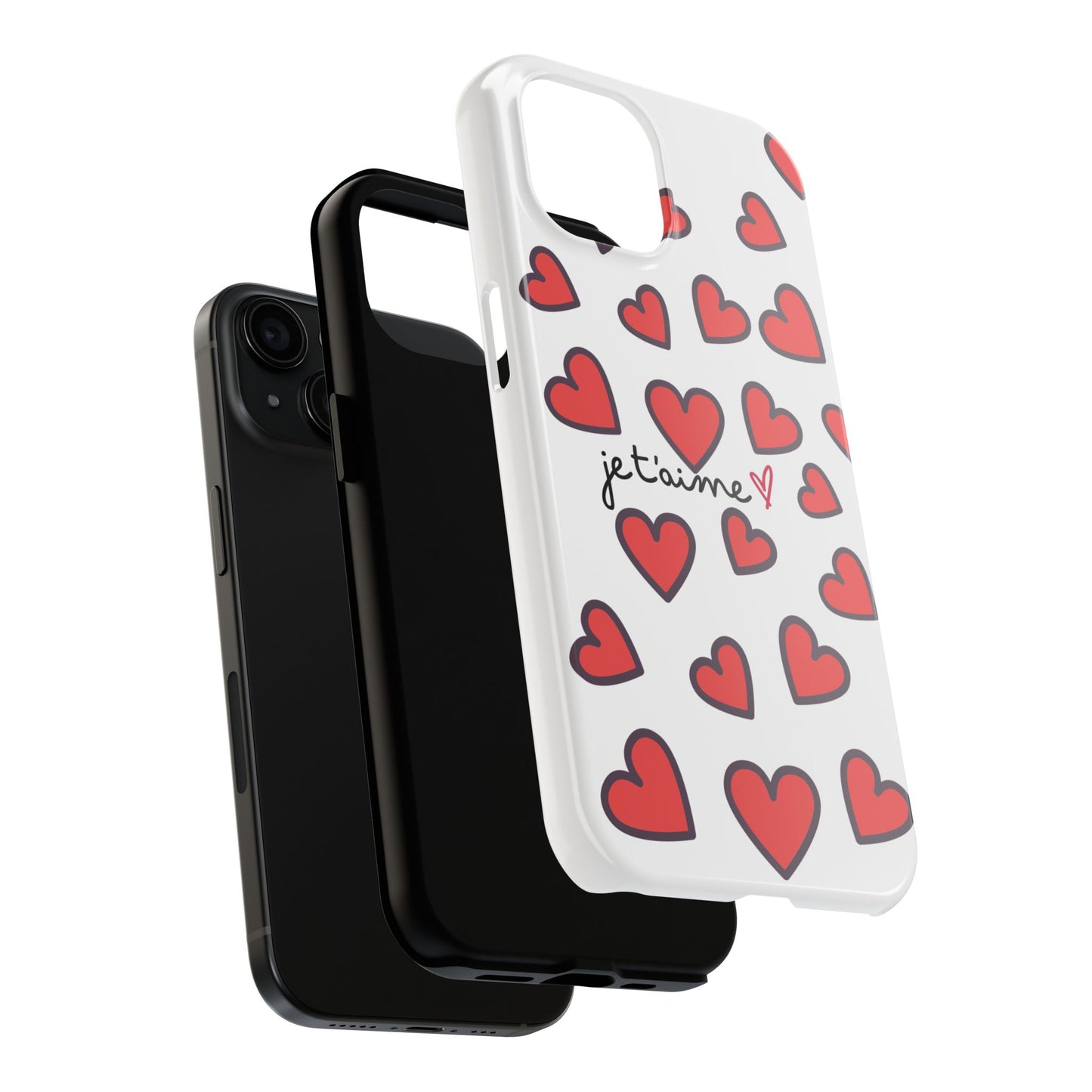 Love You Heart Phone Case - Durable Tough Protection for Everyday Life